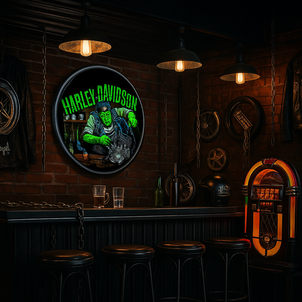 Frankin Harley Drum Lid Sign