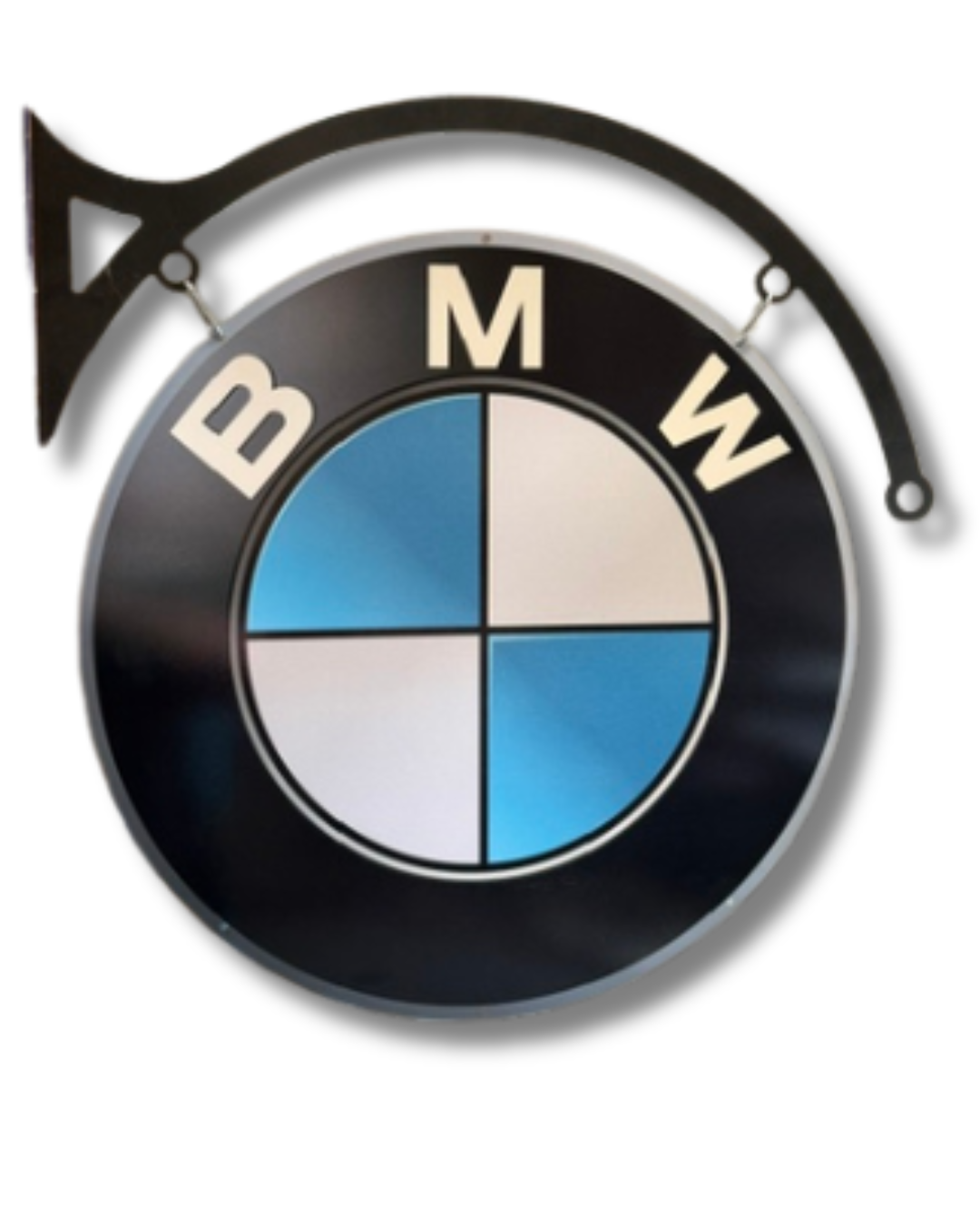 BMW Retro Sign Round Double Sided