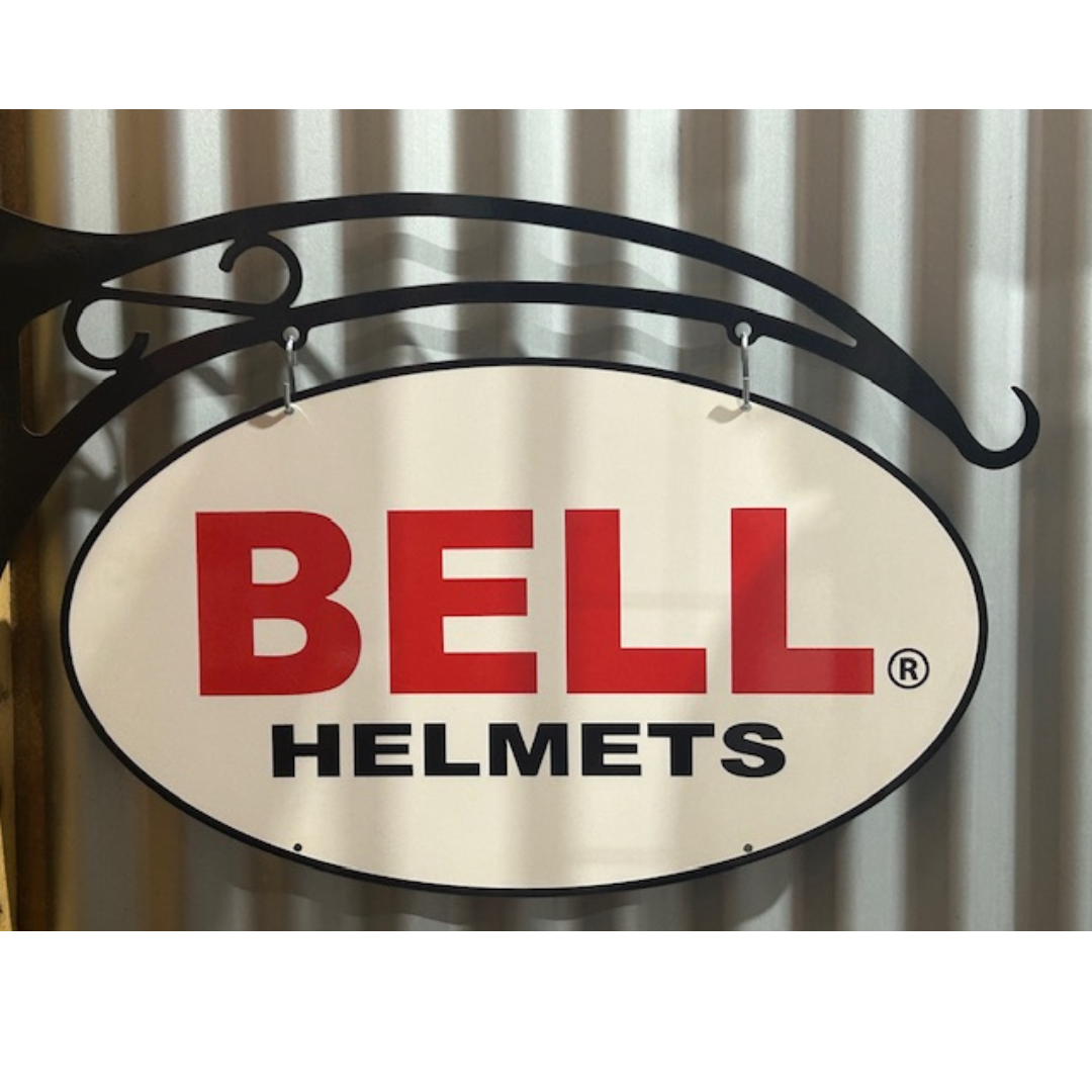 Bell Helmet Oval Hanging Sign