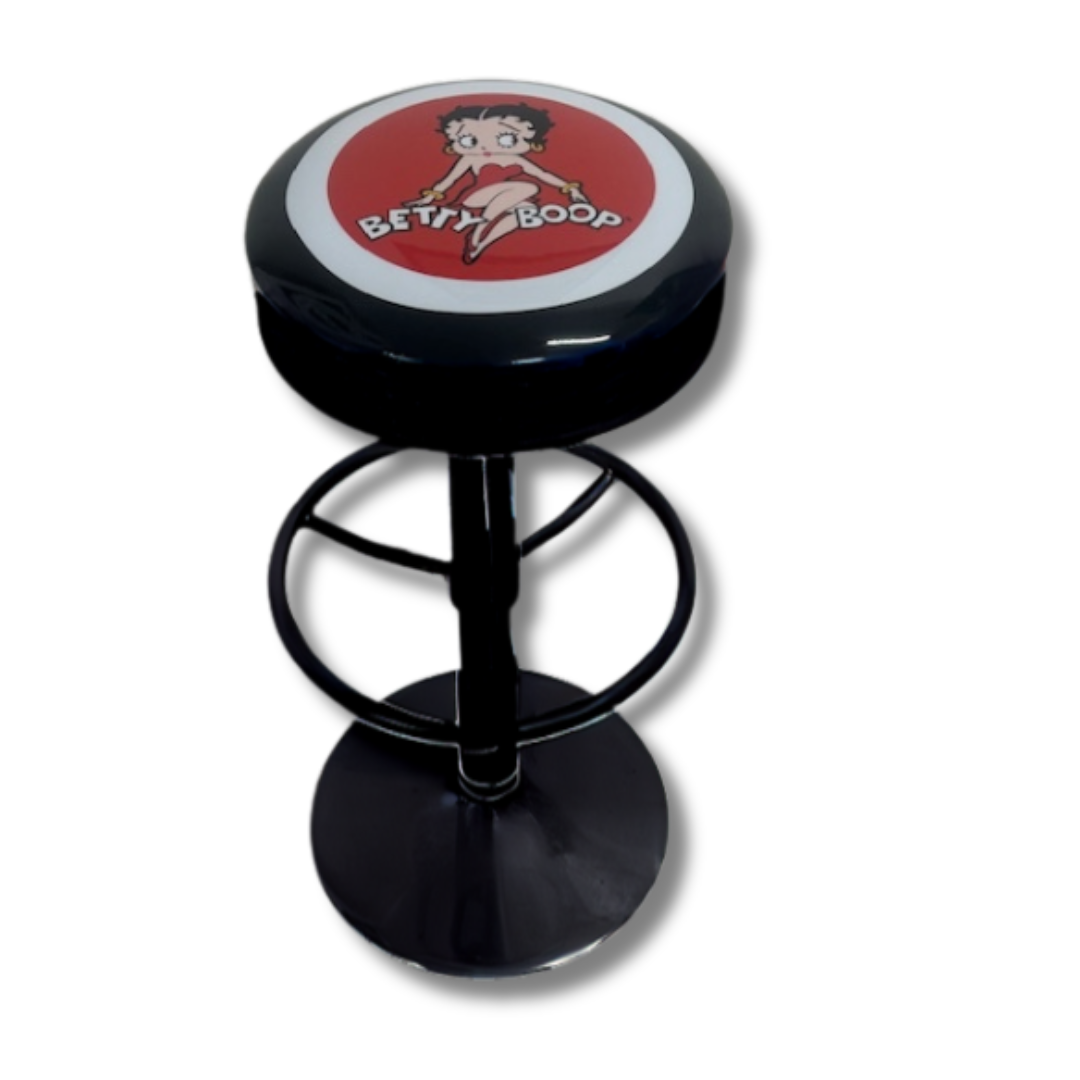 Betty Boop Sitting Retro Bar Stool Black
