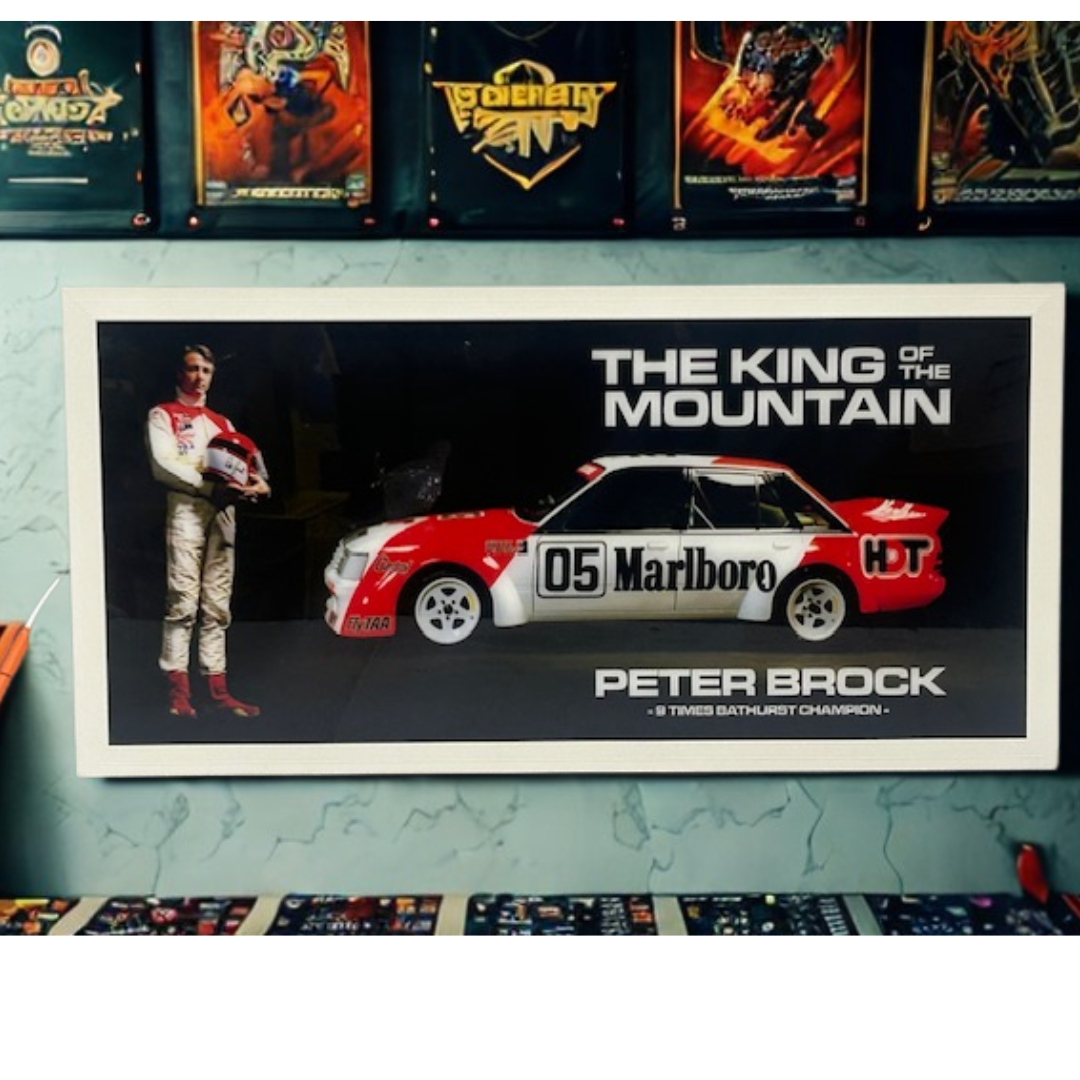 Holden King Of the Mountain Light up Sign 600 x 300MM on wall