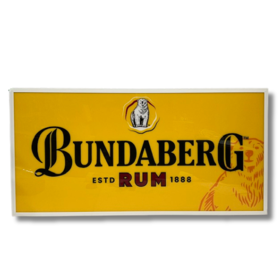 Bundy rum Light up Sign 600 x 1200MM