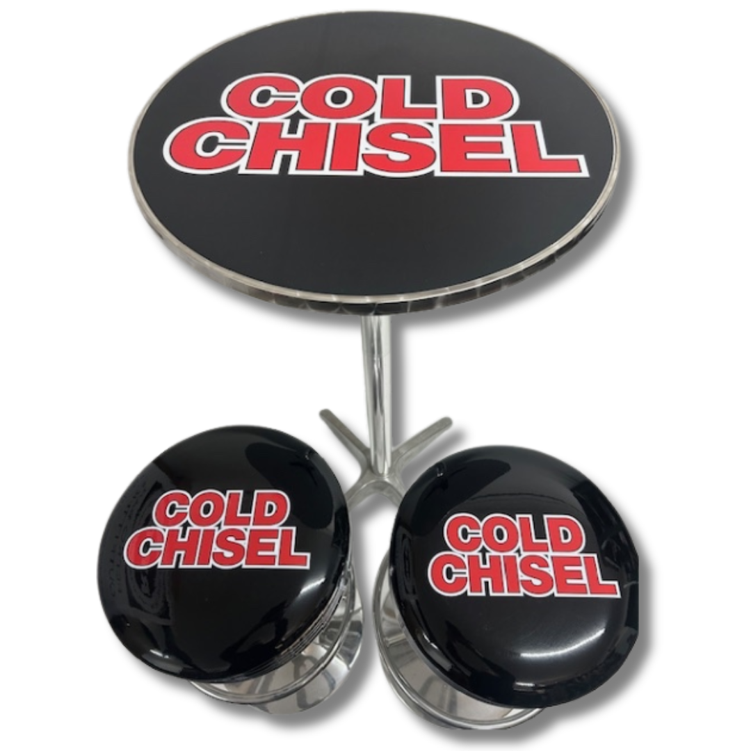 Cold Chisel Bar Table & Stool Set - The Dens
