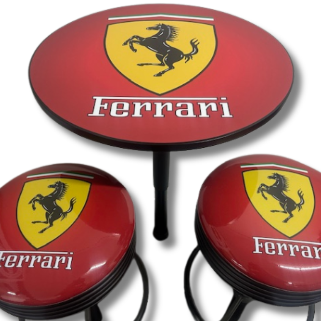 Ferrari Table & Bar Stool Set