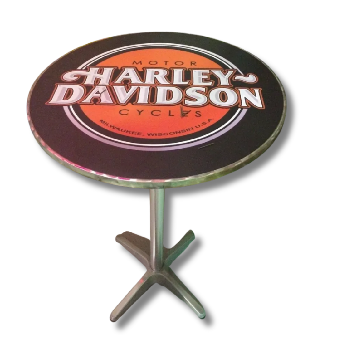 Harley Davidson Scroll Bar Table