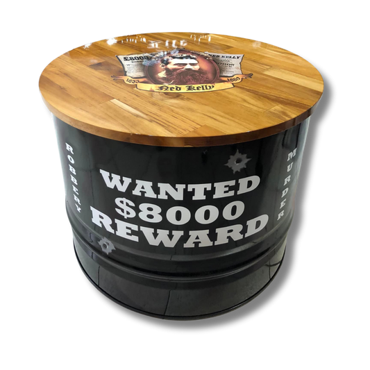 Ned Kelly Drum Coffee Table