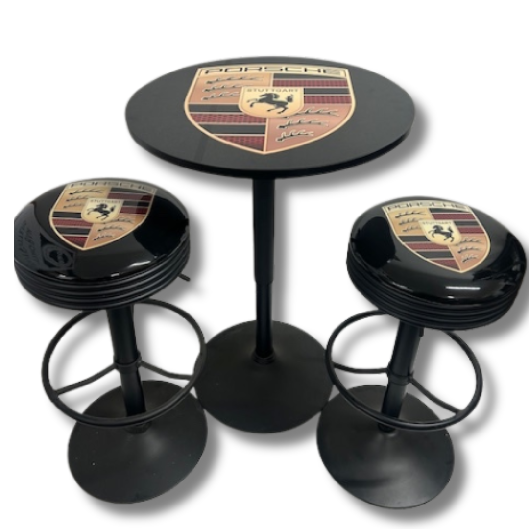 Porsche Table & Bar Stool Set
