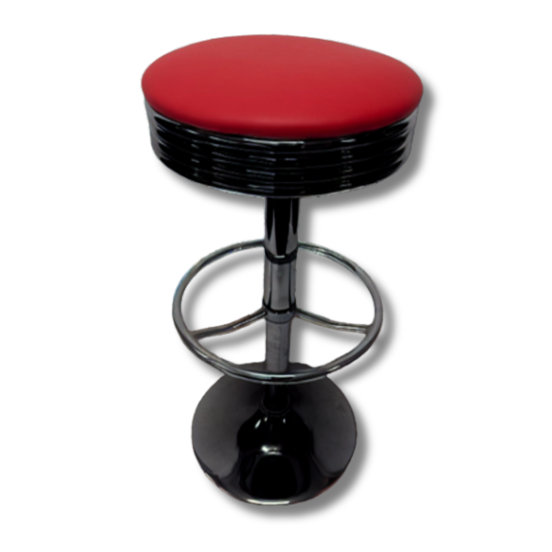 1950 Retro Bar Stool Black