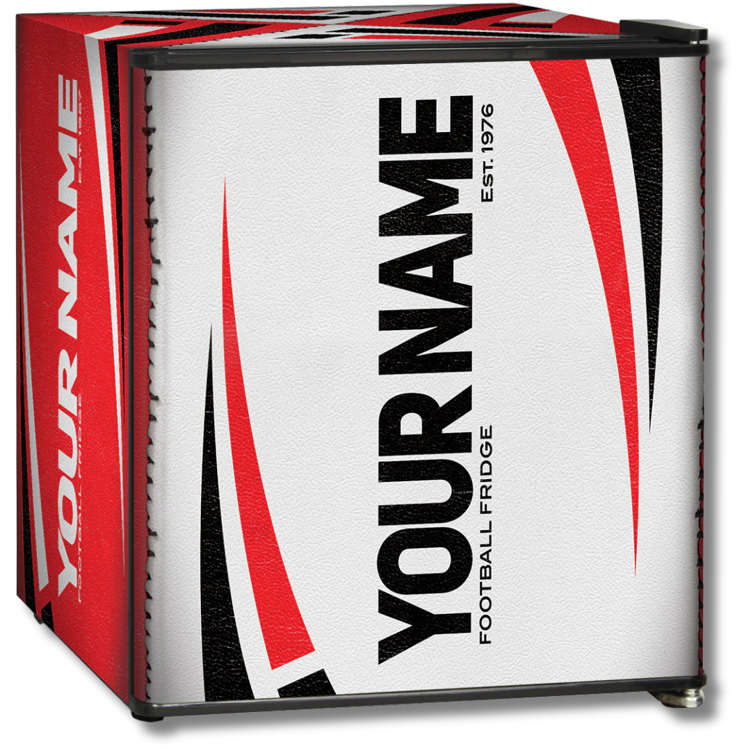Rugby Ball Mini Bar Fridge - Add Your Name 46 LT
