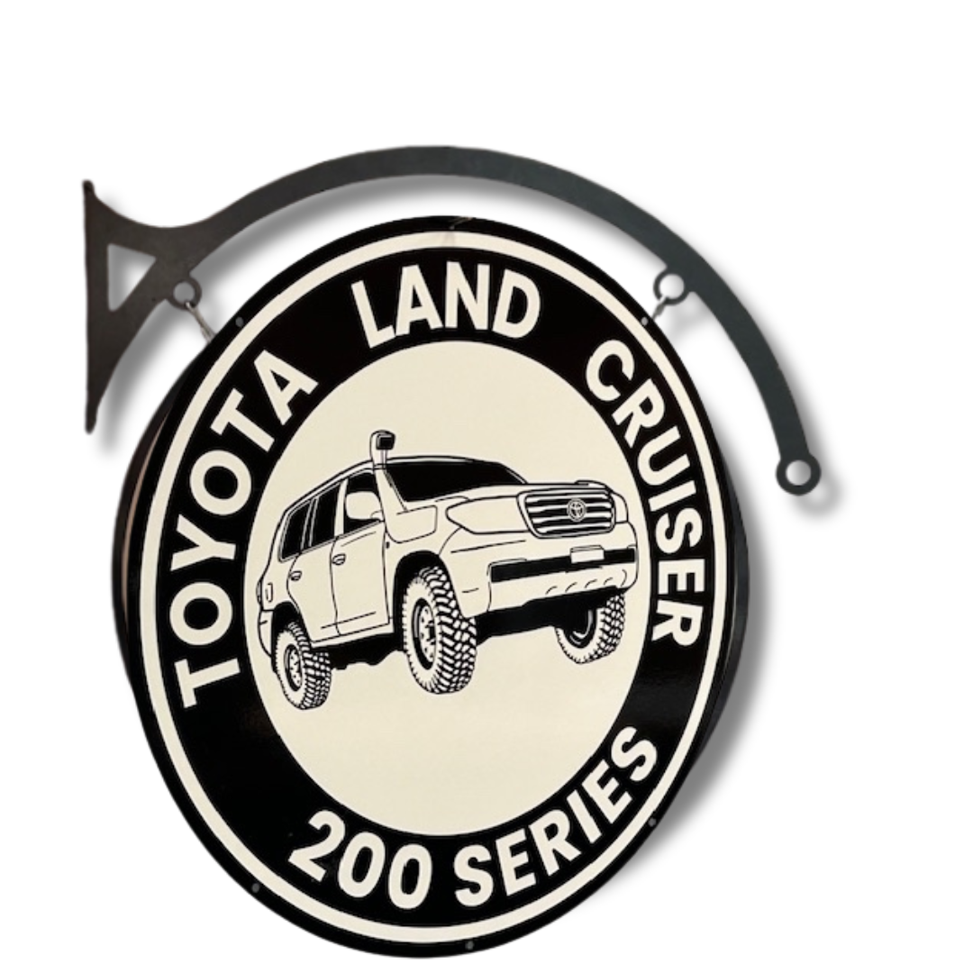 Toyota Land Cruiser Sign Double Sided Round