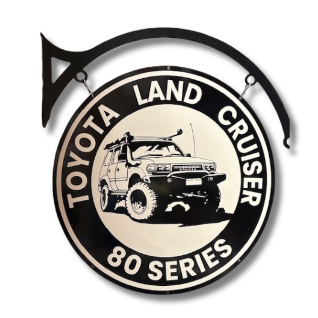 Toyota Land Cruiser Sign Double Sided Round