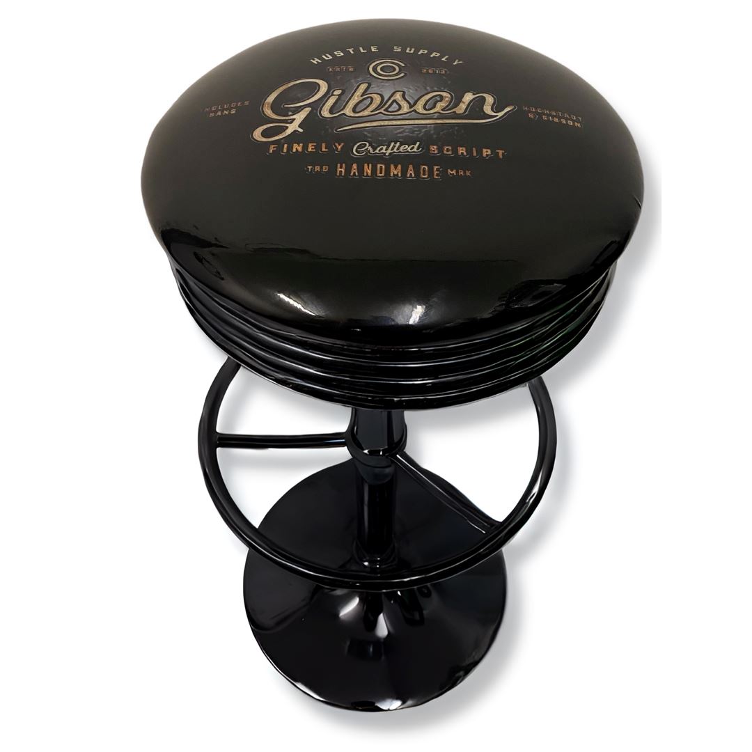 Gibson Guitar Retro Bar Stool Retro Bar Stools Black