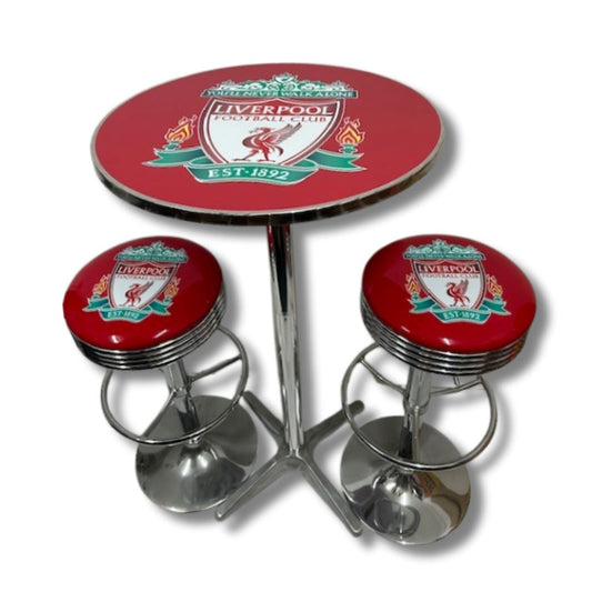 Liverpool FC Bar Table & Stool Set Retro Bar Table Set 