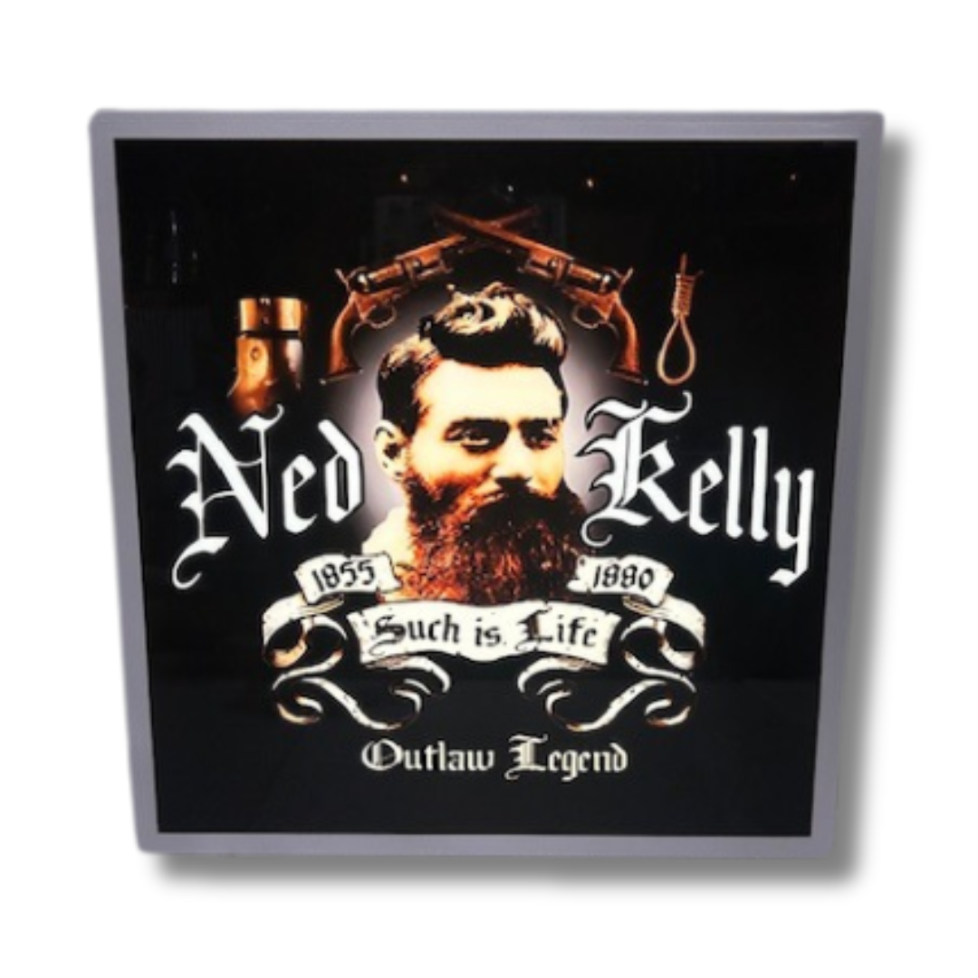 Ned Kelly Light Up Sign 600 x 600MM