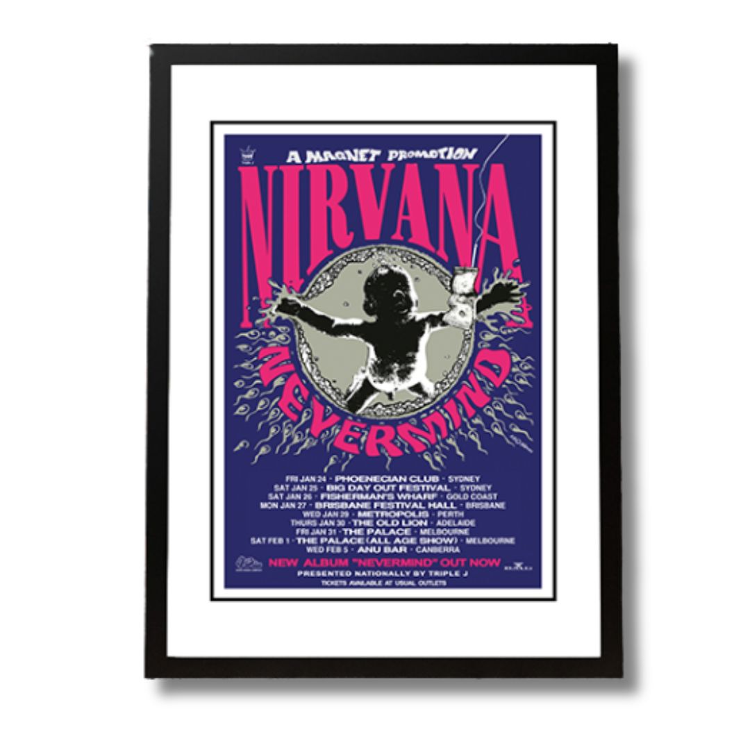 Nirvana Framed Band Poster Poster