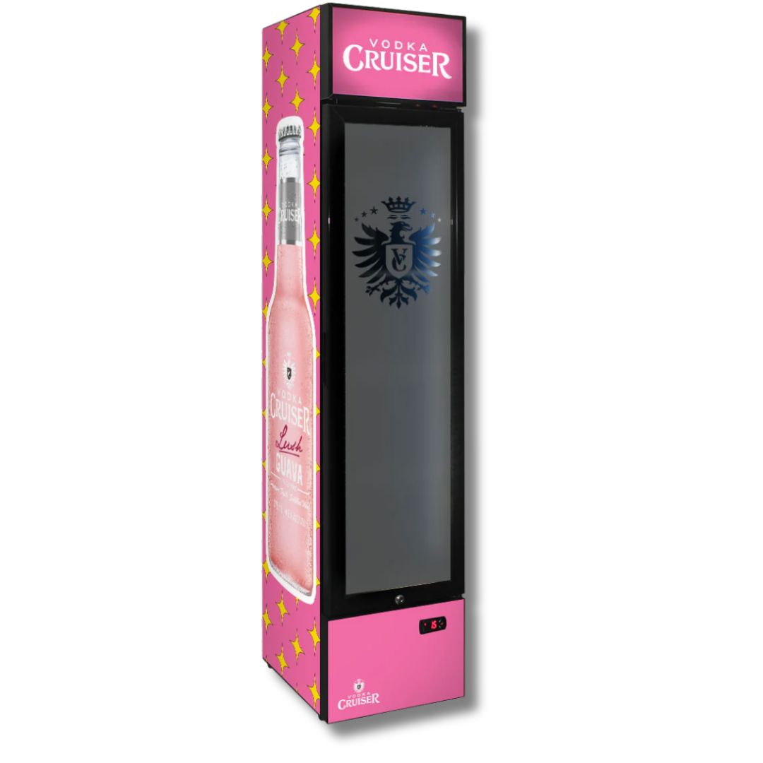 Vodka Cruiser Branded 160LT Upright Bar Fridge Refrigerators