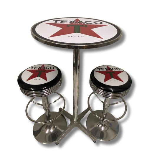 Texaco Bar Table & Stool Set Retro Bar Table Set