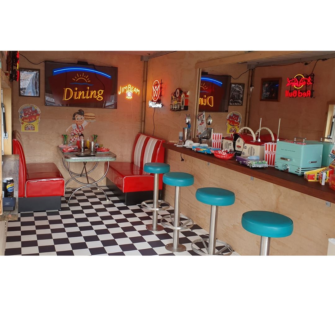 1950 Retro Cafe Diner Booth Booth