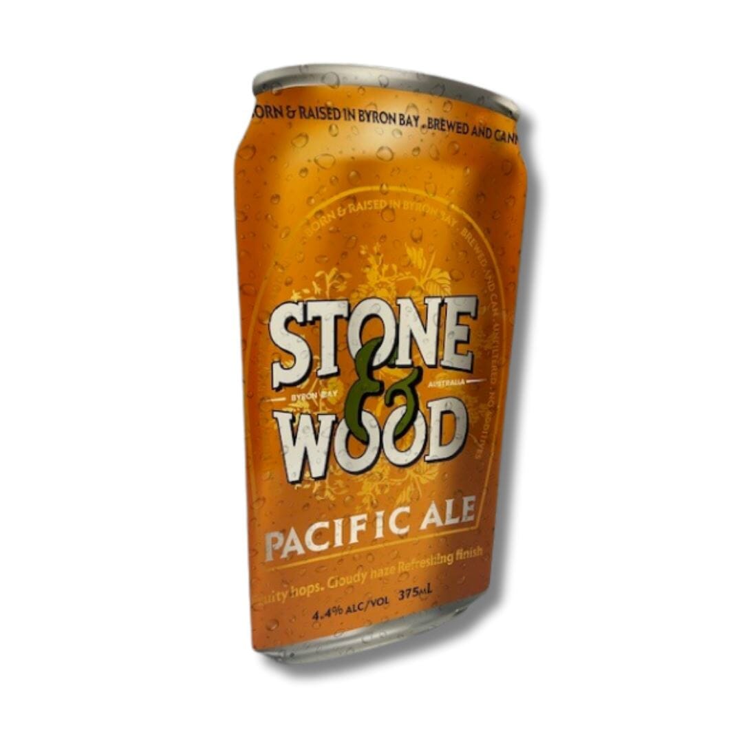 3D Stone & Wood Ale Can Sign Metal Signs