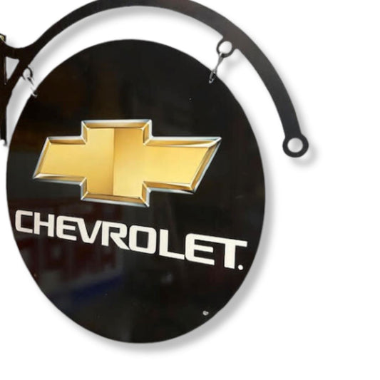 Chevrolet Sign Round Double Sided Metal Signs