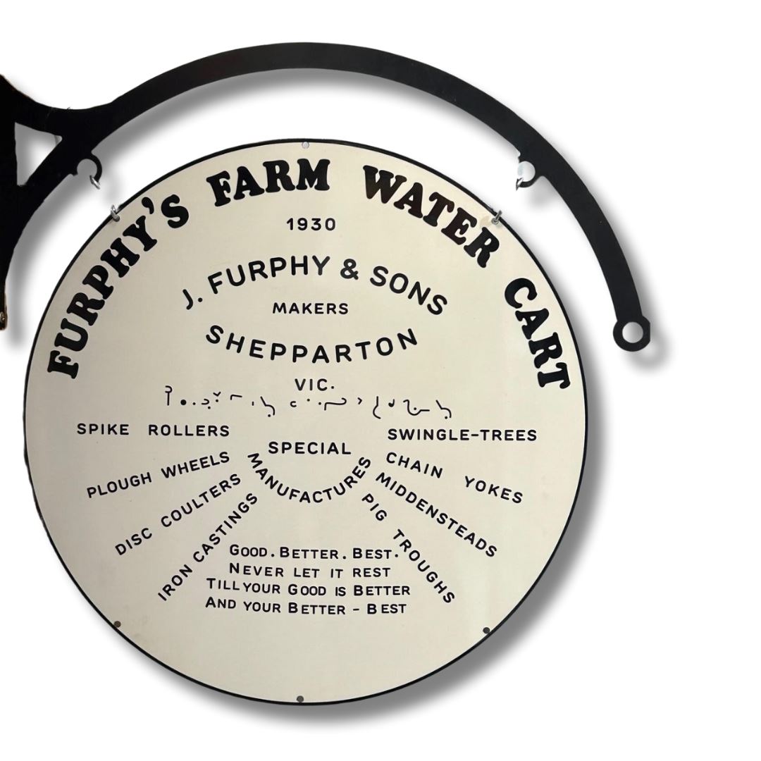 Furphy Sign Round Double Sided Metal Signs