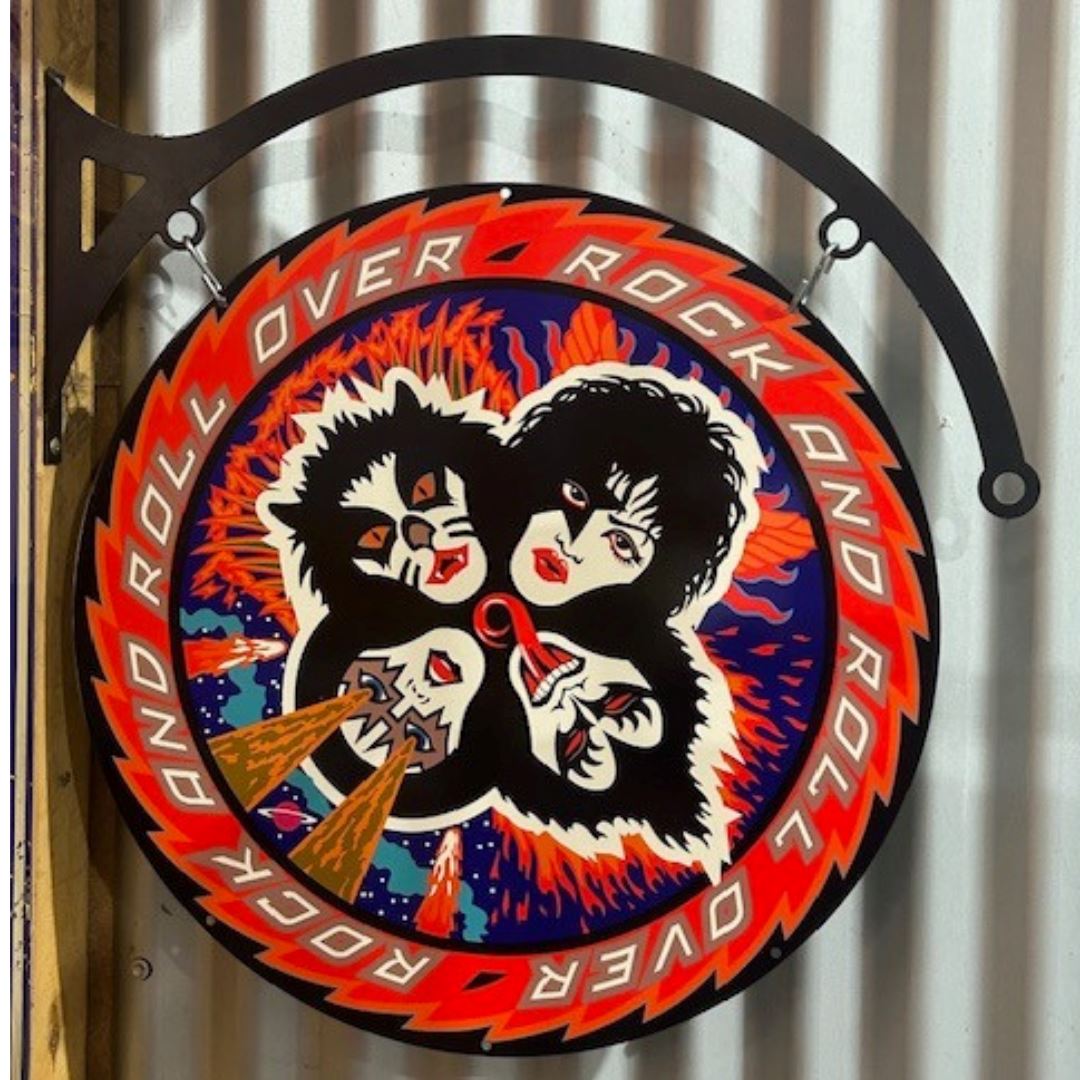 Rock & Roll Classic Sign Round Double Sided Metal Signs
