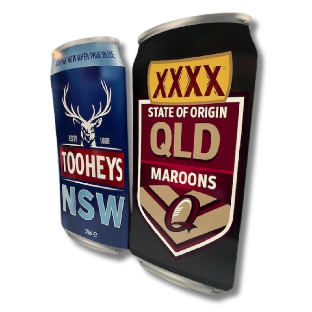 State of Origin 3D Beer Can Sign Metal Signs