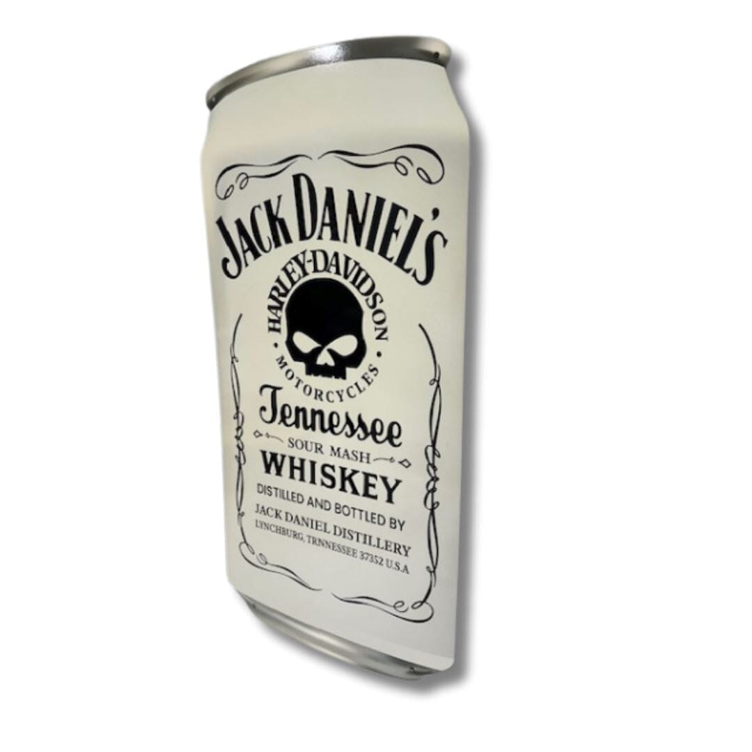 3D Jack Daniels / Harley Can Sign Metal Signs White