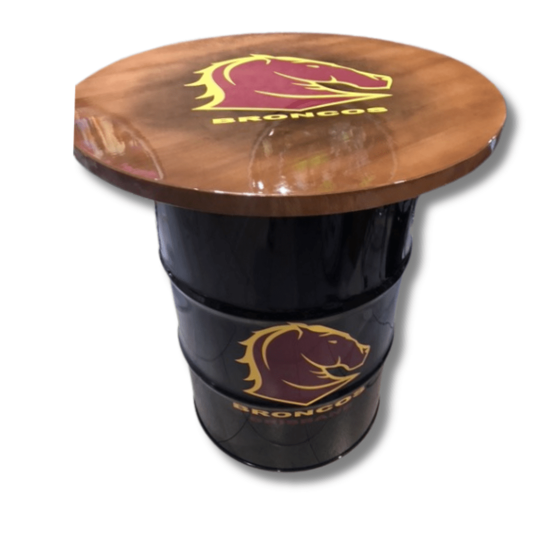 Broncos Drum Table Drum Barrel