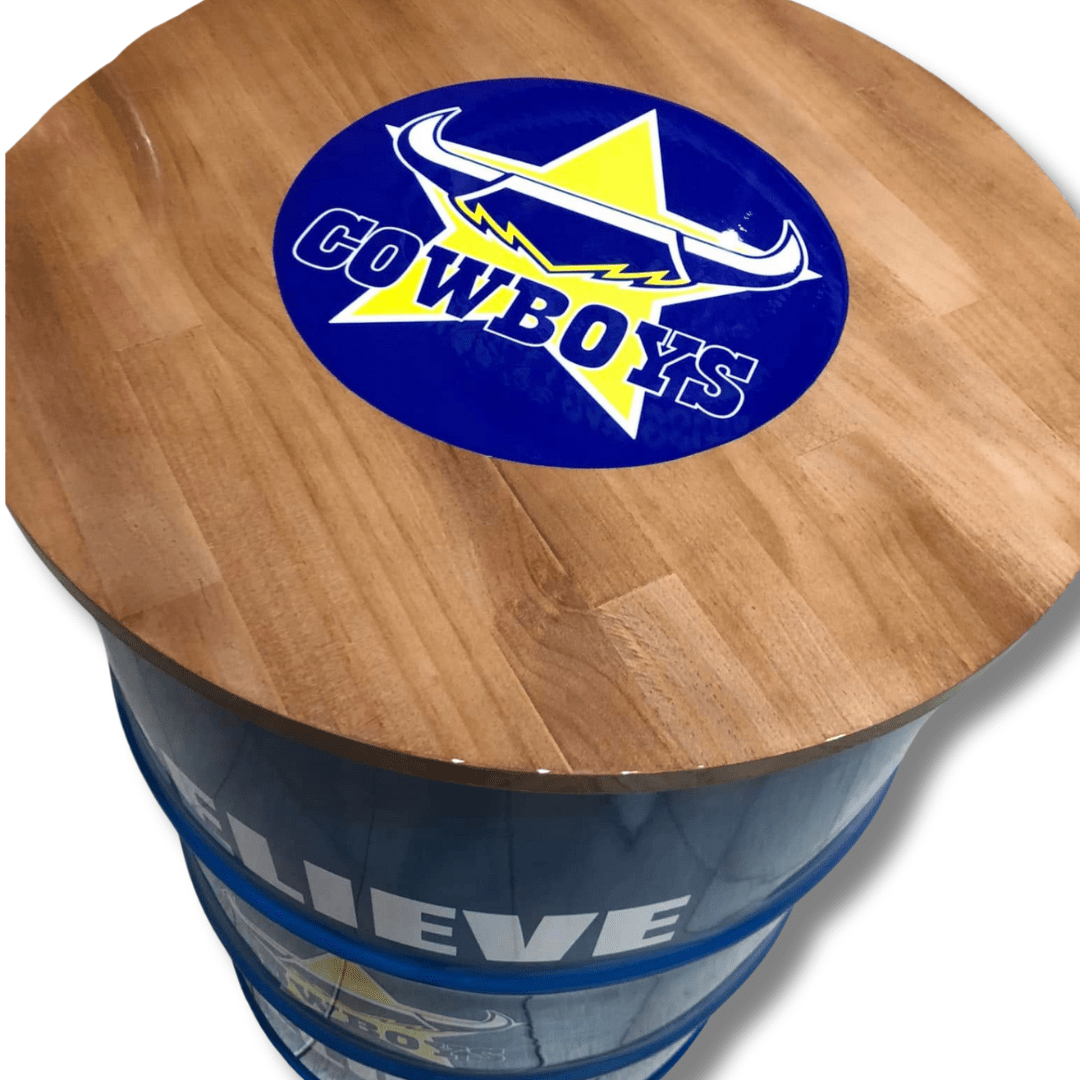 Cowboys Drum Table Drum Barrel