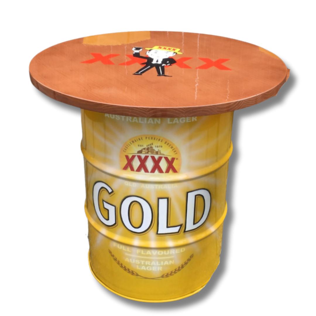XXXX Gold Drum Table Drum Barrel