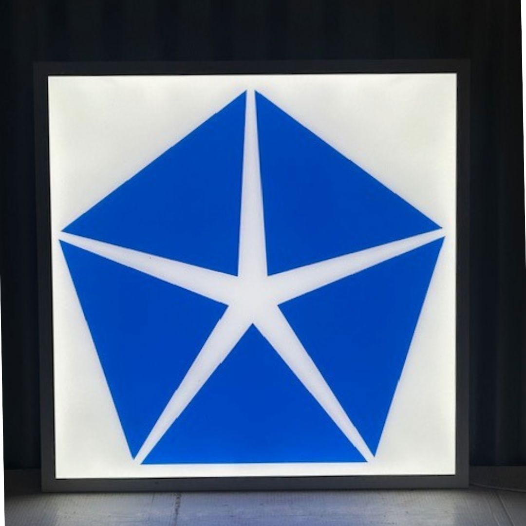 Chrysler Light Up Sign 600 x 600MM Light Up Signs
