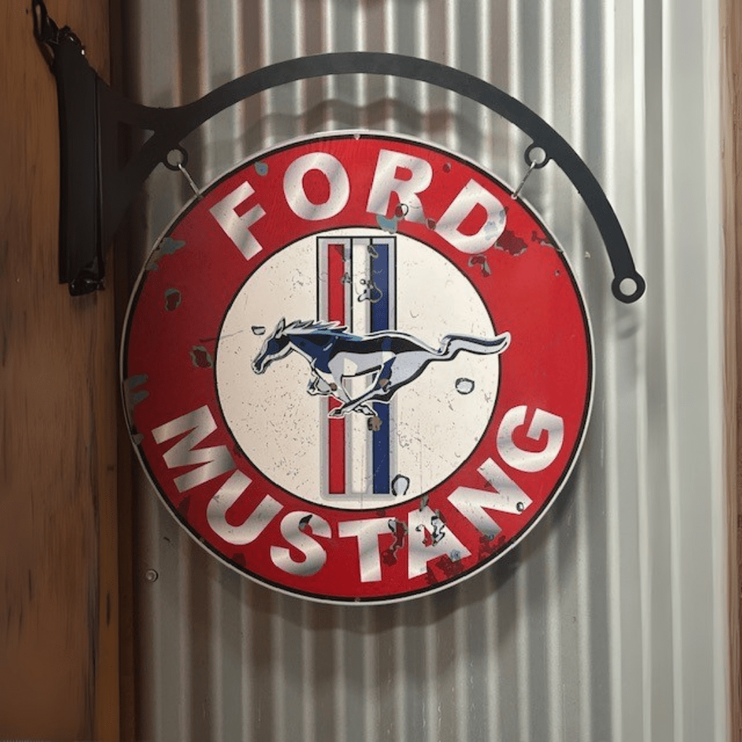 Ford Mustang Hanging Sign Double Sided Metal Signs