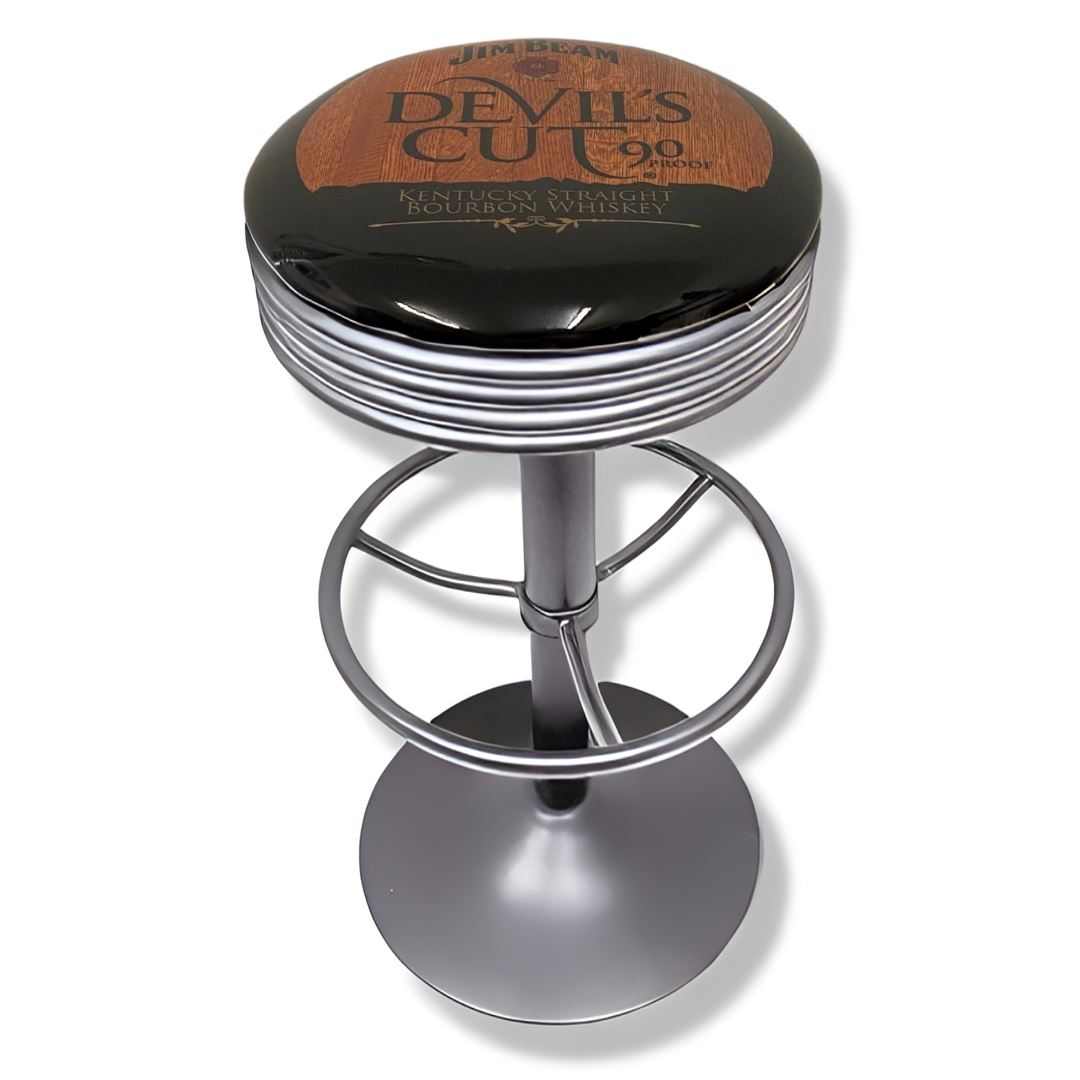 Jim Beam Devils Cut Retro Bar Stool Retro Bar Stools Chrome