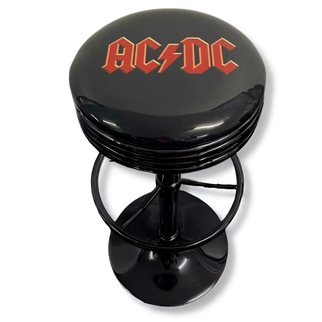 AC/DC Premium Retro Bar Stool Retro Bar Stools Black