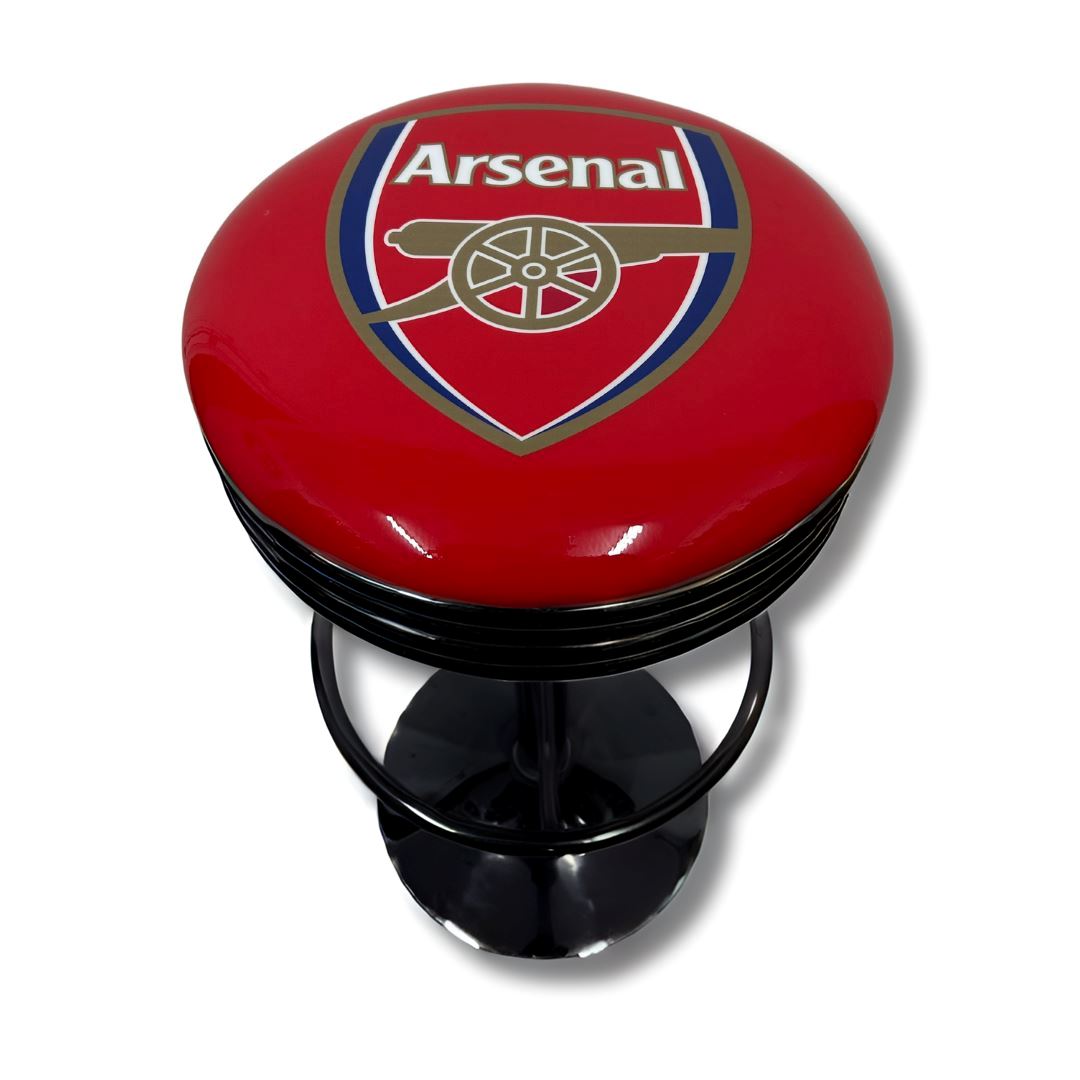 Arsenal FC Retro Bar Stool Retro Bar Stools Black