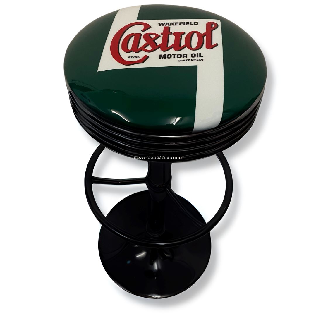 Castrol Retro Bar Stool Retro Bar Stools Black