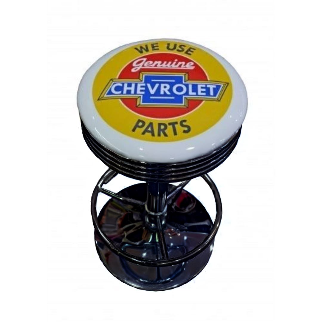 Chevrolet Genuine Parts Retro Bar Stool Retro Bar Stools Black
