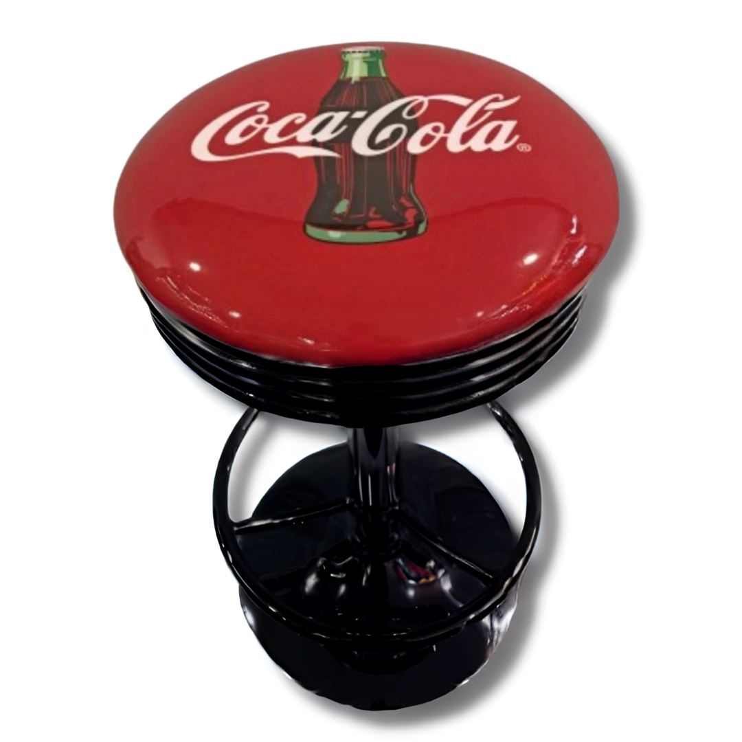 Coca Cola Red Retro Bar Stool Retro Bar Stools Black