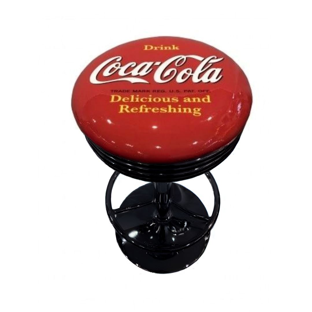 Coca Cola Refresh Premium Retro Bar Stool Retro Bar Stools Black