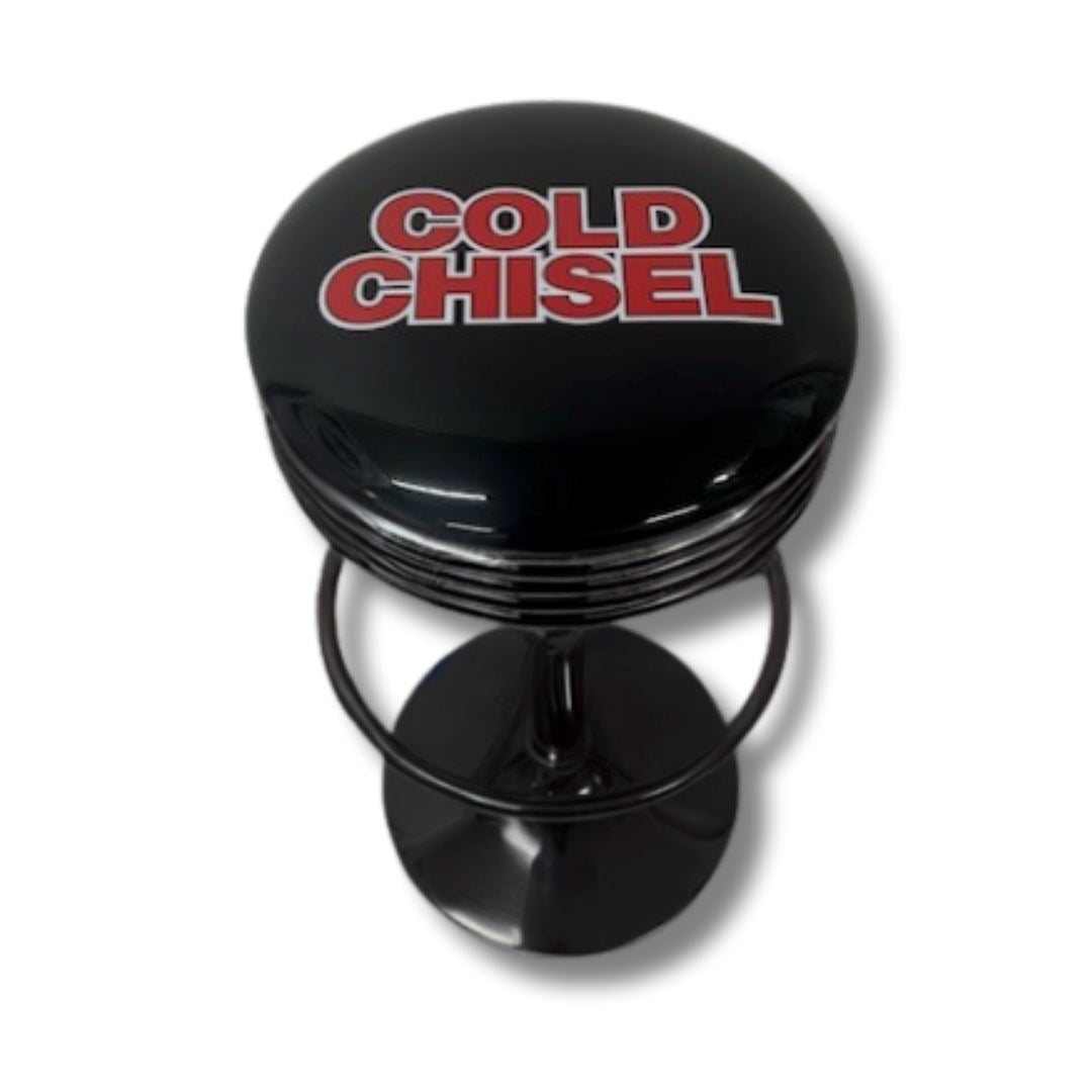 Cold Chisel Premium Retro Bar Stool Retro Bar Stools Black