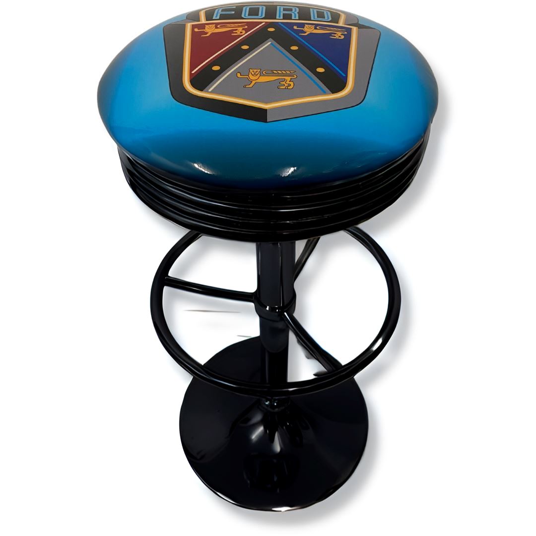 Ford Crest Retro Bar Stool Retro Bar Stools Black