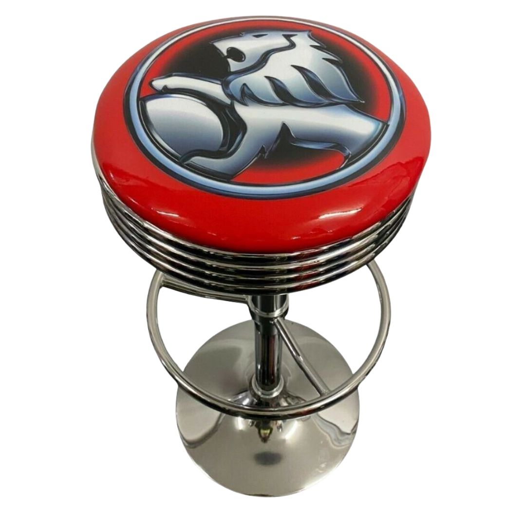 Holden Red Lion Retro Bar Stool Retro Bar Stools Chrome