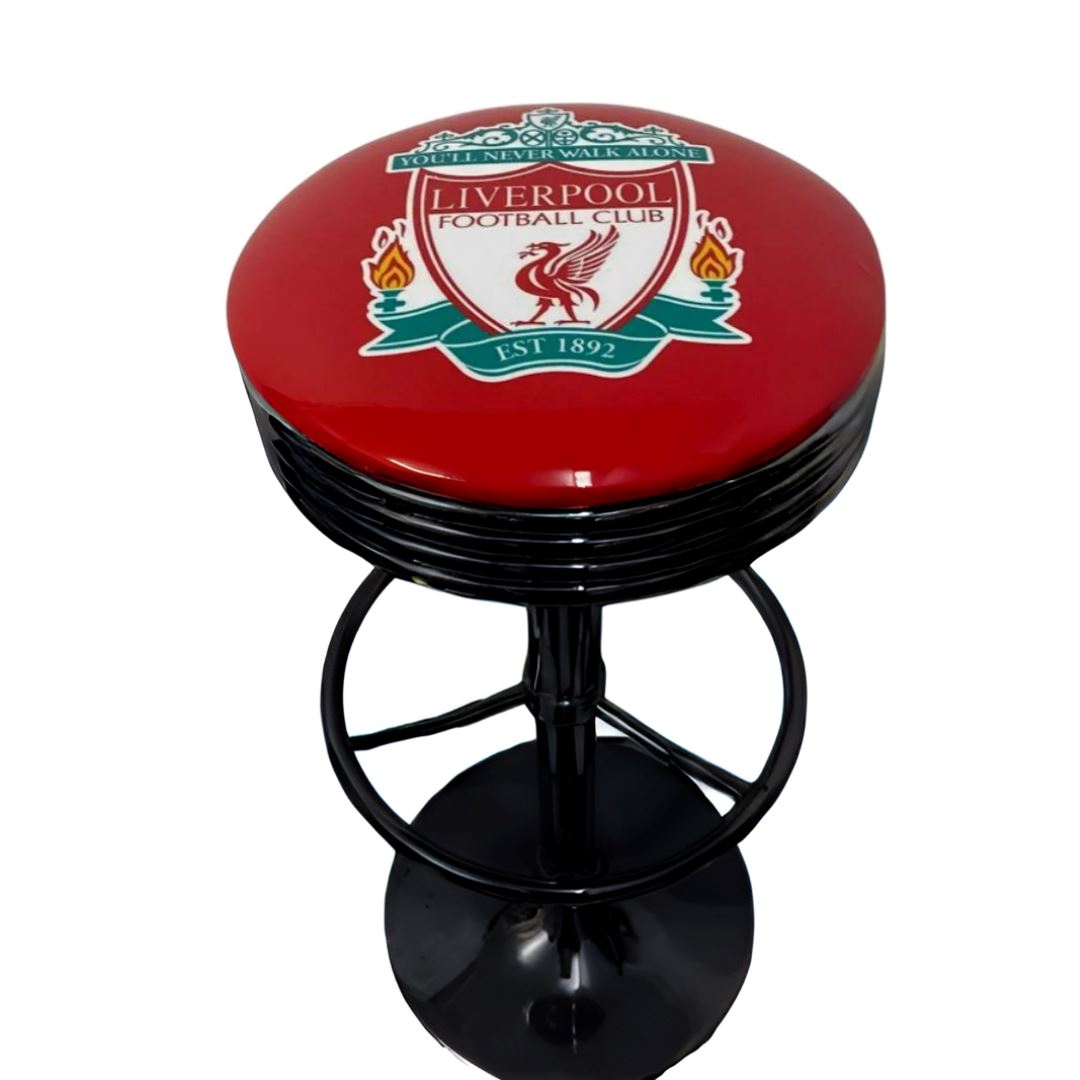 Liverpool Football Club Retro Bar Stool Retro Bar Stools Black
