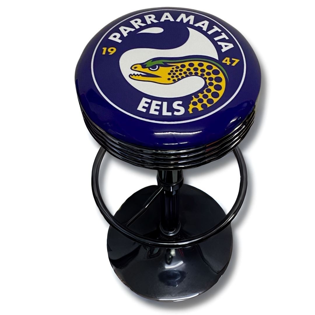 Parramatta Eels Retro Bar Stool Retro Bar Stools Black