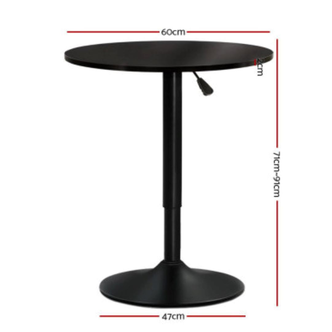 Custom Artwork Black Bar Table