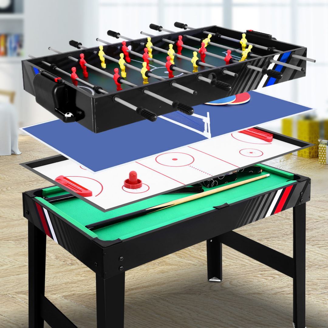 4FT 4-In-1 Soccer Table Tennis Ice Hockey Pool Game Games Tables 