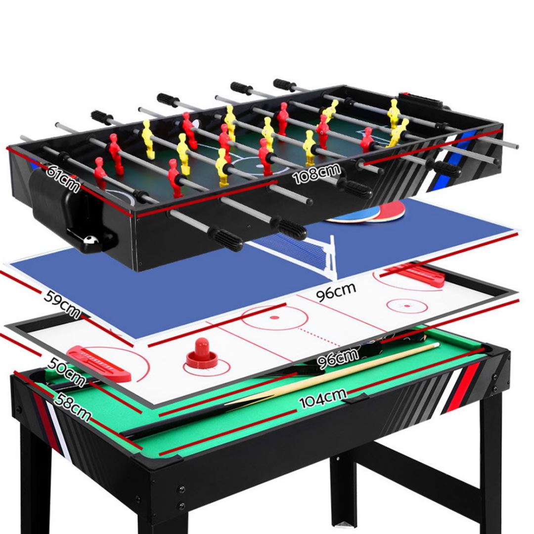 4FT 4-In-1 Soccer Table Tennis Ice Hockey Pool Game Games Tables 