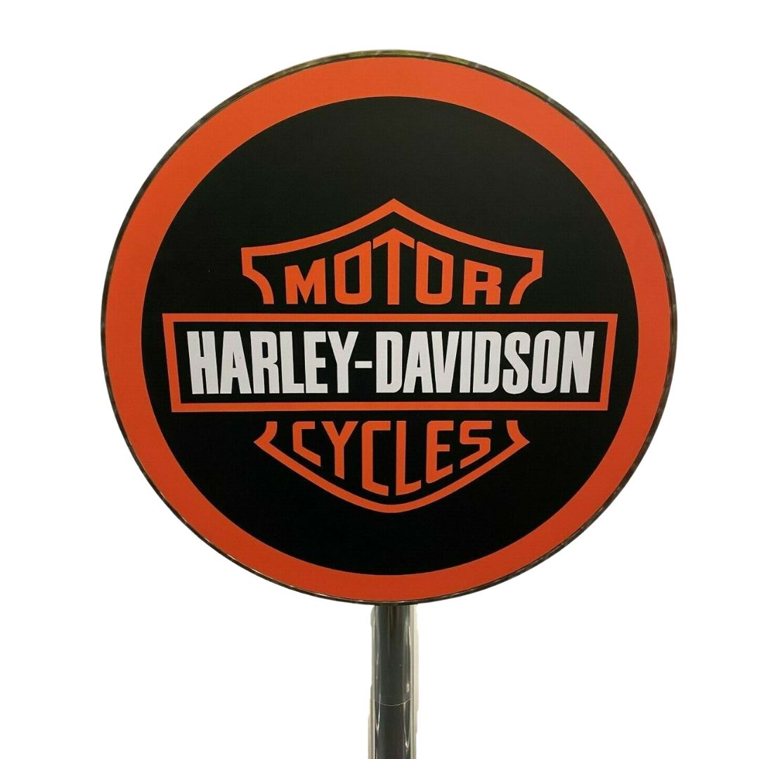 Harley Davidson Shield Table & 2 Stool Package Retro Bar Stools 