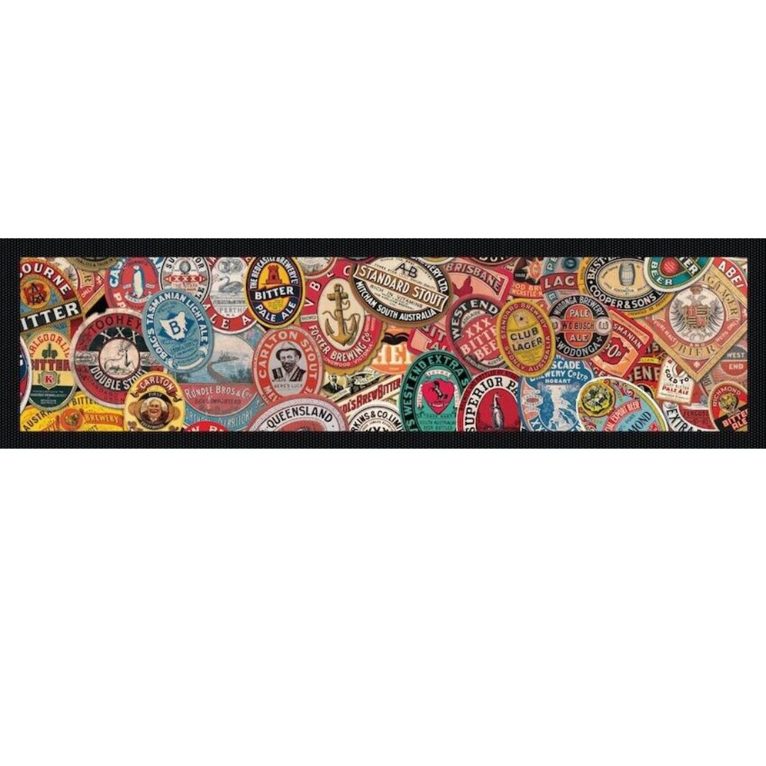 Beer Labels Premium Bar Runner